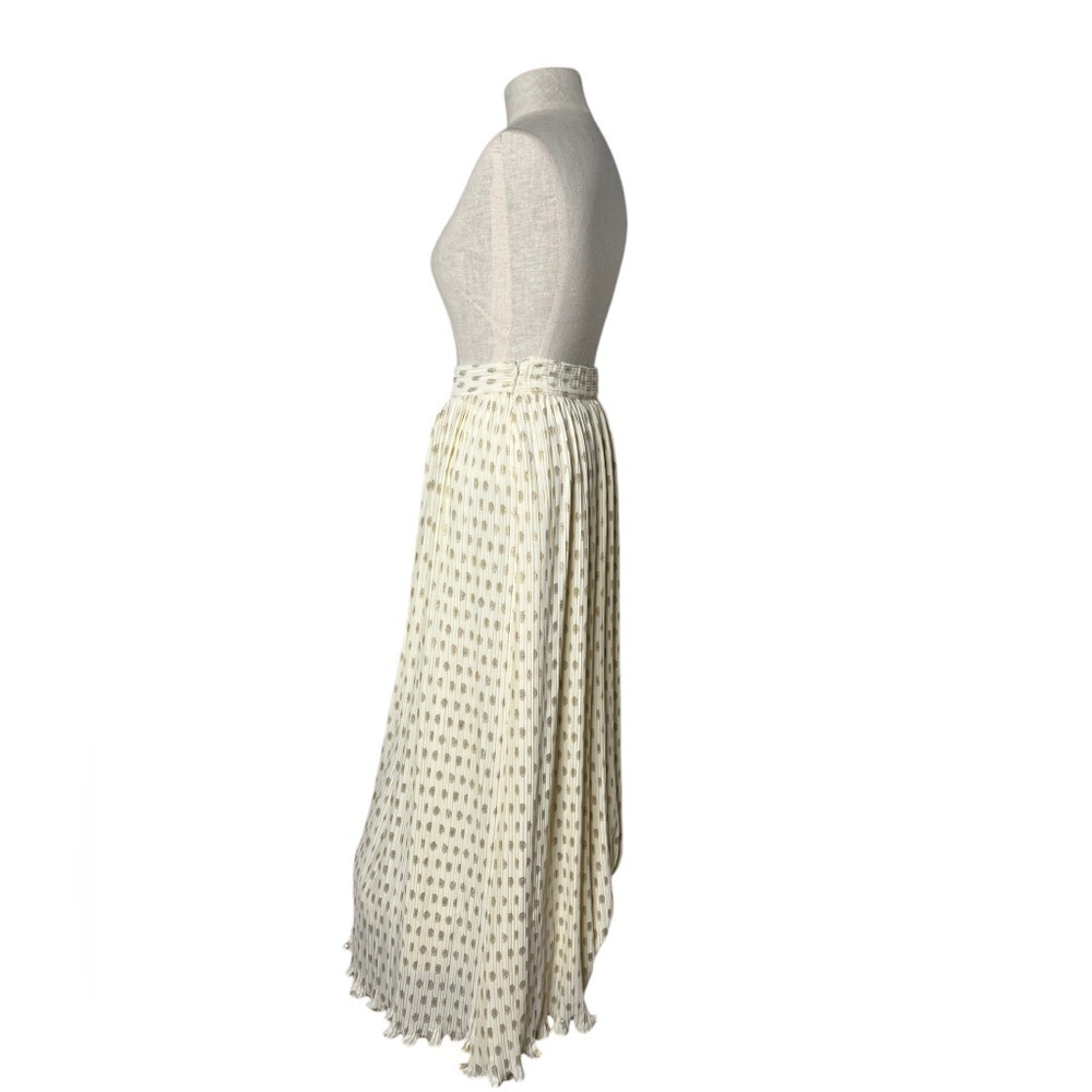 NWT Express+Rachel Zoe Ivory Metallic Gold Dot skirt size small. - Picture 3 of 9
